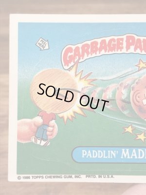 トップス社製のガーベッジペイルキッズの80年代ビンテージステッカーカード