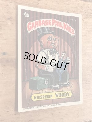 トップス社製のガーベッジペイルキッズの80年代ビンテージステッカーカード