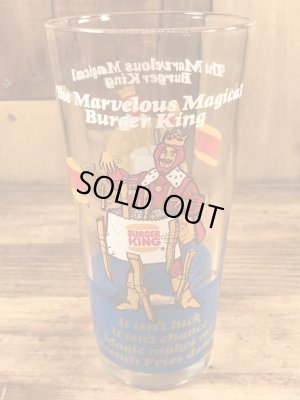 バーガーキングの王様が描かれた70年代ビンテージグラス