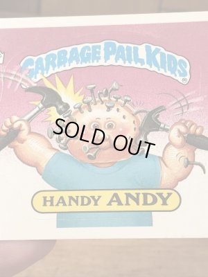 トップス社製のガーベッジペイルキッズの80年代ビンテージステッカーカード