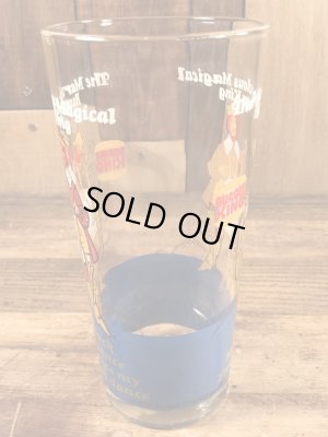 Burger Kingの王様とメッセージが書かれた70’sヴィンテージガラスコップ