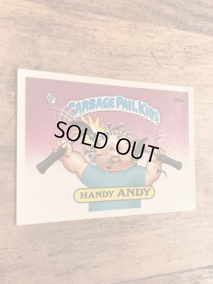 トップス社製のガーベッジペイルキッズの80年代ビンテージステッカーカード