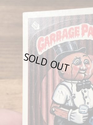 トップス社製のガーベッジペイルキッズの80年代ビンテージステッカーカード