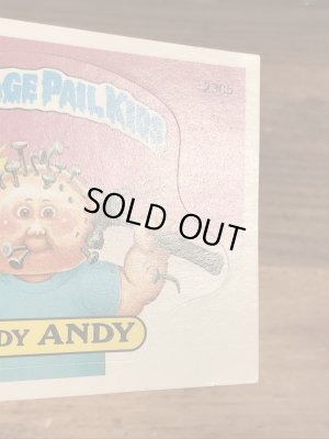 トップス社製のガーベッジペイルキッズの80年代ビンテージステッカーカード