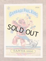 Topps Garbage Pail Kids “Tanya Hide” Sticker Card 202b　ガーベッジペイルキッズ　ビンテージ　ステッカーカード　80年代