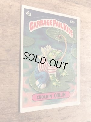 トップス社製のガーベッジペイルキッズの80年代ビンテージステッカーカード