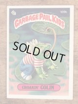 Topps Garbage Pail Kids “Croakin' Colin” Sticker Card 109b　ガーベッジペイルキッズ　ビンテージ　ステッカーカード　80年代