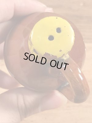 リトルブラウンジャグの陶器製の50〜60年代ビンテージ塩コショウ入れ