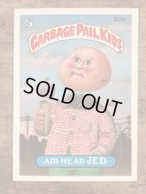 Topps Garbage Pail Kids “Air-Head Jed” Sticker Card 212b　ガーベッジペイルキッズ　ビンテージ　ステッカーカード　80年代