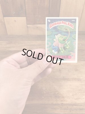 トップス社製のガーベッジペイルキッズの80年代ビンテージステッカーカード