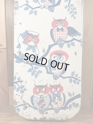 Tin製のフクロウが描かれた50〜60’sヴィンテージミニアイロン台