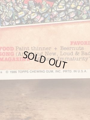 Topps社製のガーベッジペイルキッズの80’sヴィンテージカードシール