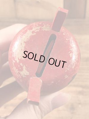 レッドデビルのポップシーズの60年代ビンテージウッドトイ