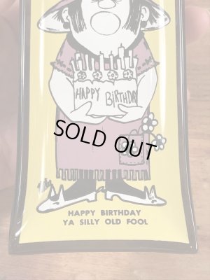 Houze Art社製のメッセージが描かれたガラス製の60’sヴィンテージアシュトレイ