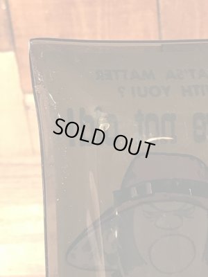 Houze Art社製のメッセージが描かれたガラス製の60’sヴィンテージアシュトレイ