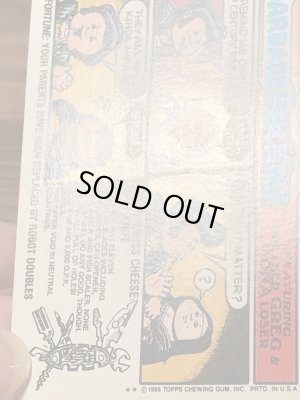 Topps社製のガーベッジペイルキッズの80’sヴィンテージカードシール