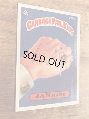 トップス社製のガーベッジペイルキッズの80年代ビンテージステッカーカード