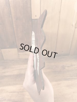 “Before You Louse It Up Thimk”のメッセージが書かれた木製の60年代ビンテージ壁掛け