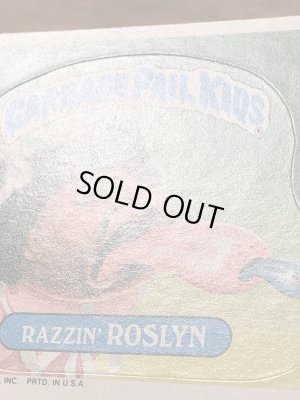 トップス社製のガーベッジペイルキッズの80年代ビンテージステッカーカード