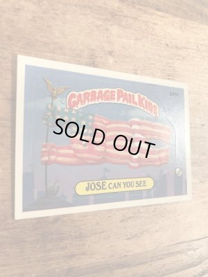 トップス社製のガーベッジペイルキッズの80年代ビンテージステッカーカード