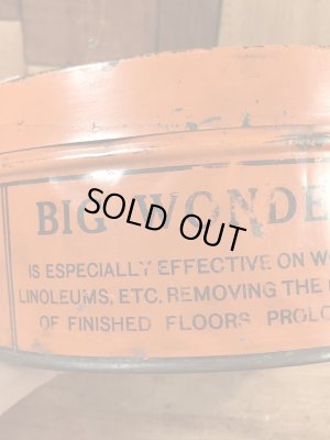 Big Wonderのオイルモップが入っていた20〜30’sヴィンテージTin缶