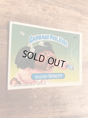 トップス社製のガーベッジペイルキッズの80年代ビンテージステッカーカード