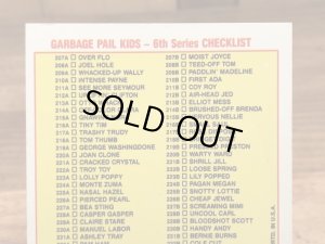トップス社製のガーベッジペイルキッズの80年代ビンテージステッカーカード