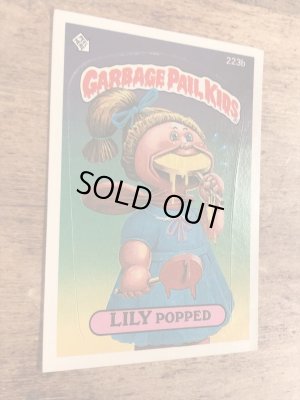 トップス社製のガーベッジペイルキッズの80年代ビンテージステッカーカード