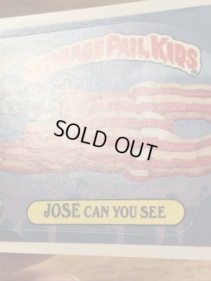 トップス社製のガーベッジペイルキッズの80年代ビンテージステッカーカード