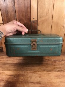 他の写真3: Metallic Green Small Metal Tool Box　ツールボックス　ビンテージ　工具箱　50〜60年代