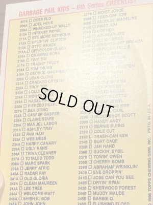 Topps社製のガーベッジペイルキッズの80’sヴィンテージカードシール