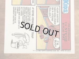 Topps社製のガーベッジペイルキッズの80’sヴィンテージカードシール