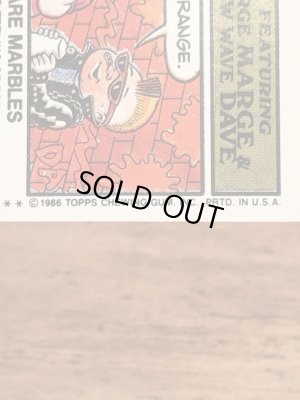 トップス社製のガーベッジペイルキッズの80年代ビンテージステッカーカード