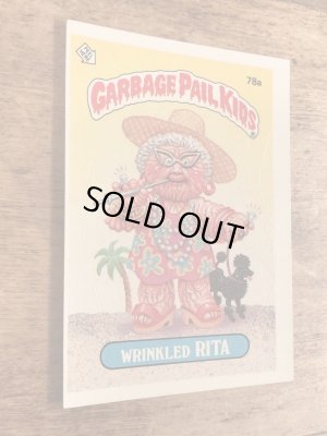 トップス社製のガーベッジペイルキッズの80年代ビンテージステッカーカード