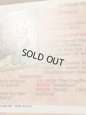 Topps社製のガーベッジペイルキッズの80’sヴィンテージカードシール