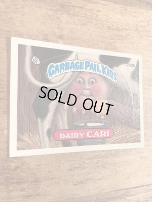 トップス社製のガーベッジペイルキッズの80年代ビンテージステッカーカード