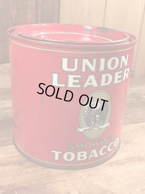 Union Leaderのタバコが入っていた50年代ビンテージブリキ缶