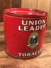 Union Leaderのタバコが入っていた50年代ビンテージブリキ缶