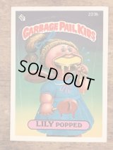 Topps Garbage Pail Kids “Lily Popped” Sticker Card 223b　ガーベッジペイルキッズ　ビンテージ　ステッカーカード　80年代