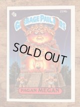 Topps Garbage Pail Kids “Pagan Megan” Sticker Card 224b　ガーベッジペイルキッズ　ビンテージ　ステッカーカード　80年代