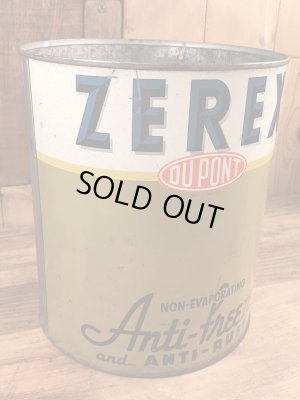 Zerex Du Pontの不凍液の40年代ビンテージブリキ缶