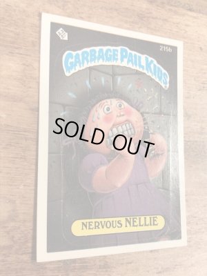 トップス社製のガーベッジペイルキッズの80年代ビンテージステッカーカード