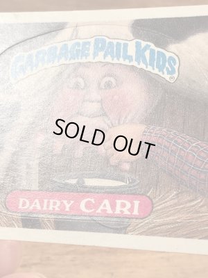 トップス社製のガーベッジペイルキッズの80年代ビンテージステッカーカード