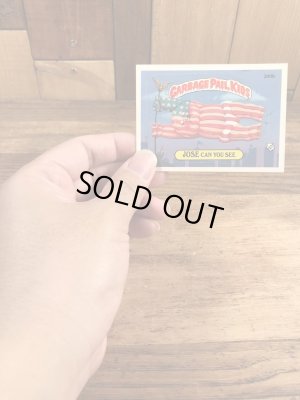 トップス社製のガーベッジペイルキッズの80年代ビンテージステッカーカード