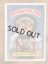 Topps Garbage Pail Kids “Trash-Can Ken” Sticker Card 233b　ガーベッジペイルキッズ　ビンテージ　ステッカーカード　80年代