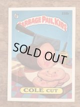 Topps Garbage Pail Kids “Cole Cut” Sticker Card 232b　ガーベッジペイルキッズ　ビンテージ　ステッカーカード　80年代