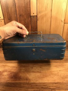 他の写真3: Metallic Blue Small Metal Tool Box　ツールボックス　ビンテージ　工具箱　50〜60年代