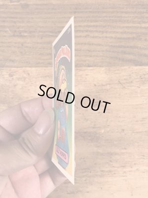 トップス社製のガーベッジペイルキッズの80年代ビンテージステッカーカード