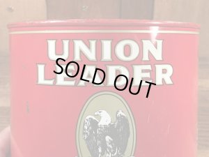 Union Leaderのタバコが入っていた50年代ビンテージブリキ缶