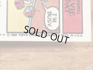 トップス社製のガーベッジペイルキッズの80年代ビンテージステッカーカード